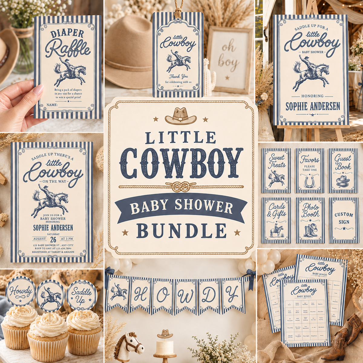 How to Plan a Little Cowboy Baby Shower: Decor, Games, Food & Free Checklist