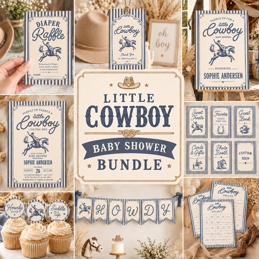 How to Plan a Little Cowboy Baby Shower: Decor, Games, Food & Free Checklist