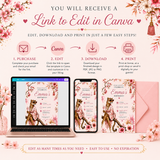 Funny Cougar Birthday Invitation Template | Pink Leopard Adult Birthday Party Invite | Editable Canva