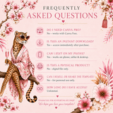 Funny Cougar Birthday Invitation Template | Pink Leopard Adult Birthday Party Invite | Editable Canva