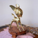 Vintage Brass Deer Figurine | Retro Farmhouse Decor | Animal Statue Collectible