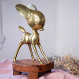 Vintage Brass Deer Figurine | Retro Farmhouse Decor | Animal Statue Collectible