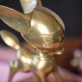 Vintage Brass Deer Figurine | Retro Farmhouse Decor | Animal Statue Collectible