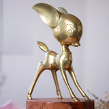Vintage Brass Deer Figurine | Retro Farmhouse Decor | Animal Statue Collectible