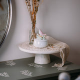Vintage Round Trinket Box with Lid | Bird & Floral Pastel Jewelry Box | Small Keepsake Gift