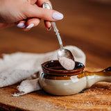 Mini Ceramic Salt Bowl | Handmade Style Pinch Pot | Rustic Condiment Dish | Food Photography Prop