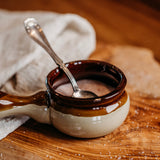 Mini Ceramic Salt Bowl | Handmade Style Pinch Pot | Rustic Condiment Dish | Food Photography Prop