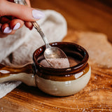 Mini Ceramic Salt Bowl | Handmade Style Pinch Pot | Rustic Condiment Dish | Food Photography Prop