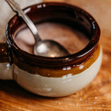 Mini Ceramic Salt Bowl | Handmade Style Pinch Pot | Rustic Condiment Dish | Food Photography Prop