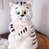 Vintage Cat Cookie Jar | Ceramic Kitsch Canister | Whimsical Cottagecore Kitchen Decor