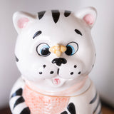 Vintage Cat Cookie Jar | Ceramic Kitsch Canister | Whimsical Cottagecore Kitchen Decor