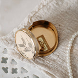 Vintage Barlow Ring Holder | Gold Tone Pill Box Made in USA | Bird Trinket Box | Small Jewelry Keepsake Case