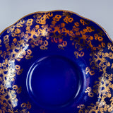 Vintage Royal Albert Teacup & Saucer – Cobalt Blue, Gold Chintz & Yellow Rose Bone China