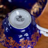 Vintage Royal Albert Teacup & Saucer – Cobalt Blue, Gold Chintz & Yellow Rose Bone China
