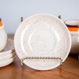 Vintage 1979 Signed Pottery Coffee Cup & Saucer Set – Handmade Studio Pottery (Set of 4)