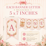 Carousel First Birthday High Chair Banner | Editable Canva Template
