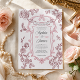Vintage Chinoiserie Wedding | Invitation Template