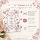 Vintage Chinoiserie Wedding | Invitation Template