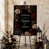 Gothic Floral Wedding Welcome Sign Template