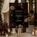 Gothic Floral Wedding Welcome Sign Template
