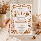 Some Bunny Is Turning One First Birthday Invitation | Canva 5x7