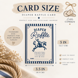 Little Cowboy Diaper Raffle Card Printable