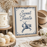 Little Cowboy Baby Shower Table Signs, 6 Editable 8x10 Western Canva Signs
