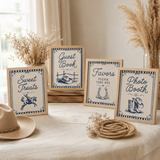 Little Cowboy Baby Shower Table Signs, 6 Editable 8x10 Western Canva Signs