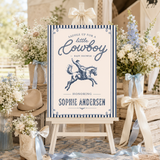 Little Cowboy Baby Shower Welcome Sign Template | Western Canva Printable | 3 Sizes