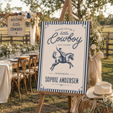 Little Cowboy Baby Shower Welcome Sign Template | Western Canva Printable | 3 Sizes
