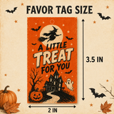 Retro Halloween Party Favors Template