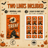 Retro Halloween Party Favors Template