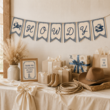 Little Cowboy Baby Shower Banner Printable | Western Howdy Banner