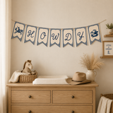 Little Cowboy Baby Shower Banner Printable | Western Howdy Banner