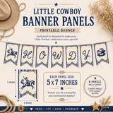 Little Cowboy Baby Shower Banner Printable | Western Howdy Banner