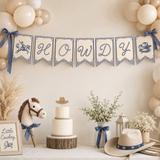 Little Cowboy Baby Shower Banner Printable | Western Howdy Banner