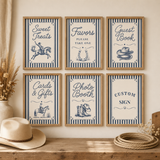 Little Cowboy Baby Shower Table Signs, 6 Editable 8x10 Western Canva Signs