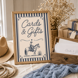 Little Cowboy Baby Shower Table Signs, 6 Editable 8x10 Western Canva Signs