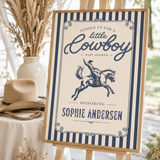 Little Cowboy Baby Shower Welcome Sign Template | Western Canva Printable | 3 Sizes