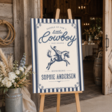 Little Cowboy Baby Shower Welcome Sign Template | Western Canva Printable | 3 Sizes