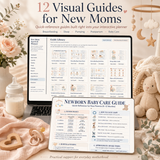 New Mom Survival Planner | Interactive Baby Tracker + Newborn Guide Library