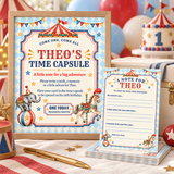 Vintage Circus Time Capsule Sign & Cards – Editable Canva Templates