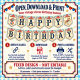 Open the banner in Canva, download and print. Fixed design; letters, colors and artwork cannot be edited.