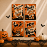Retro Halloween Party Bundle – Editable Canva Party Templates