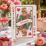 Queen of Hearts Birthday Card Template | Editable Canva Card