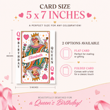 Queen of Hearts Birthday Card Template | Editable Canva Card