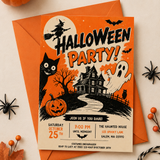 Retro Halloween Party Bundle – Editable Canva Party Templates
