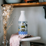Vintage Italian Milk Bottle 1970s | Art Deco Collectible | Retro Kitchen Decor