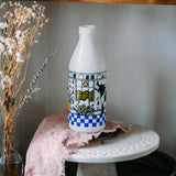 Vintage Italian Milk Bottle 1970s | Art Deco Collectible | Retro Kitchen Decor