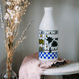 Vintage Italian Milk Bottle 1970s | Art Deco Collectible | Retro Kitchen Decor